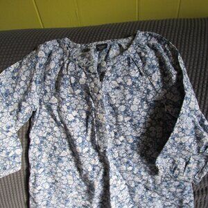Baby Gap 3T Toddler Blue Foral Cotton Dress/tunic